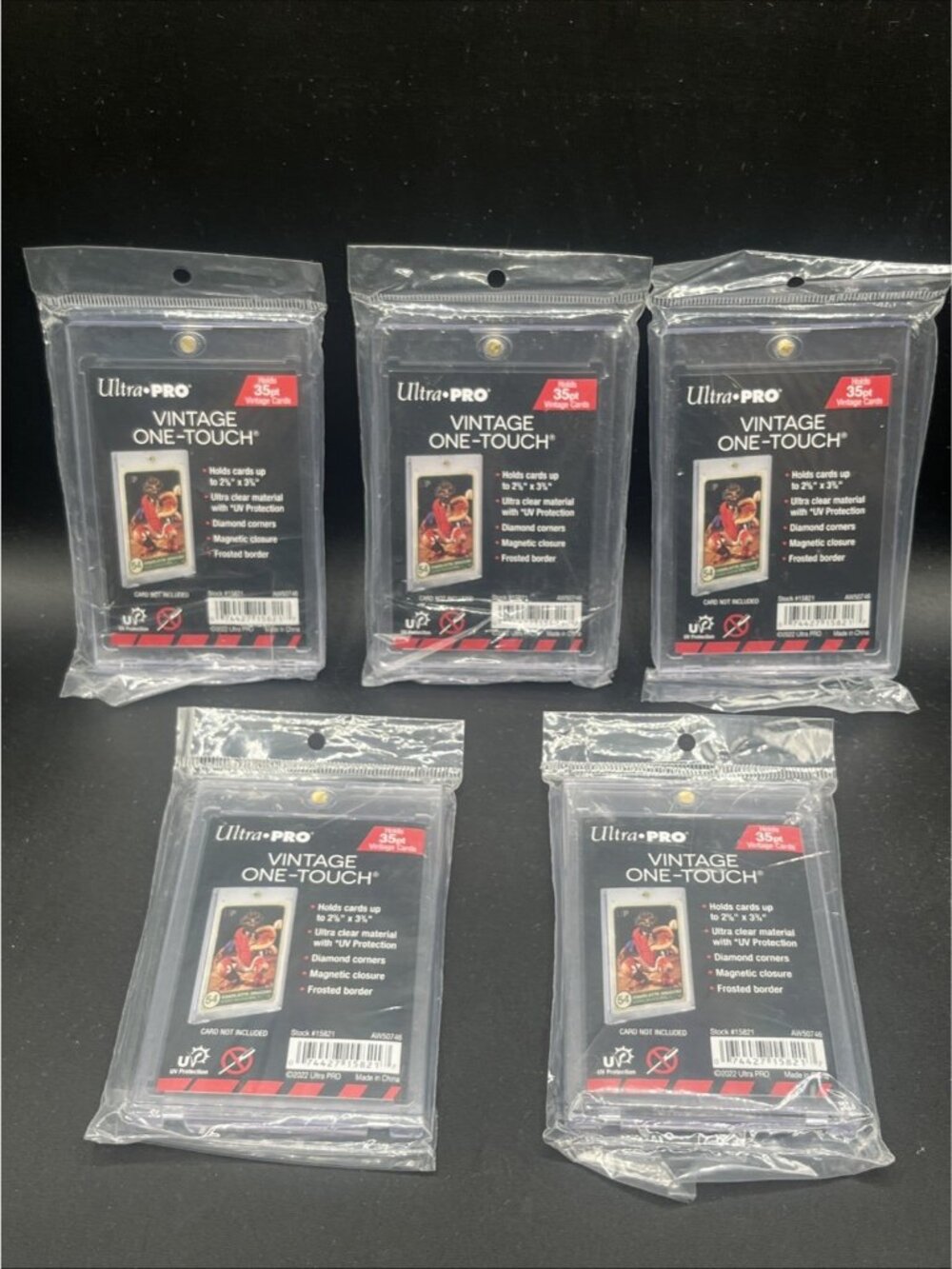 Ultra Pro VINTAGE One-Touch 35pt Point Magnetic Card Holder, Lot Of 5 New ✅